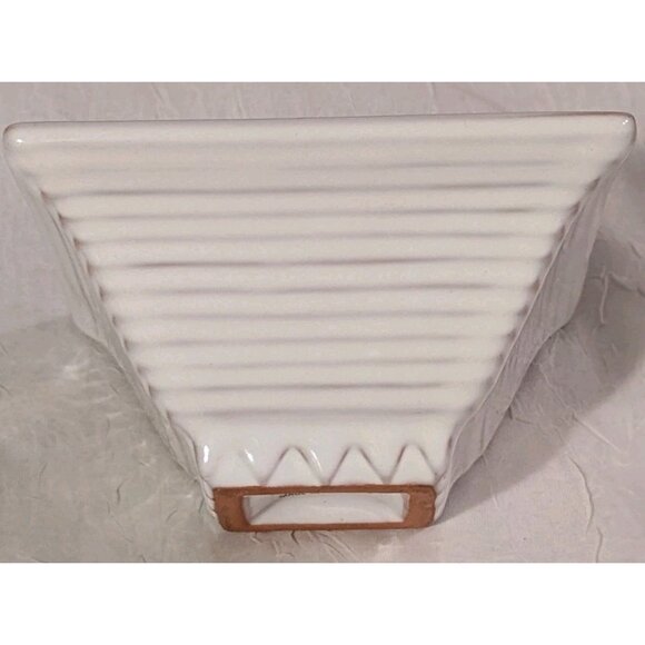 Pottery Bowl Molde Portugal Dish Ribbed Square Decorative Ceramic Geometric 2.5" - Picture 14 of 16